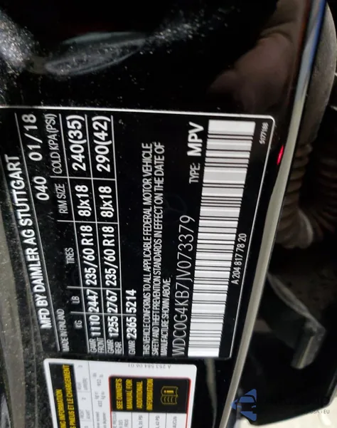 2018 Mercedes-Benz Glc 300 4Matic z USA, uszkodzony, nr VIN WDC0G4KB7JV073379